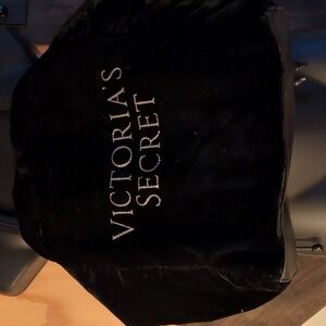 Victoria's Secret Black velvet with Crystal lettering with drawstring